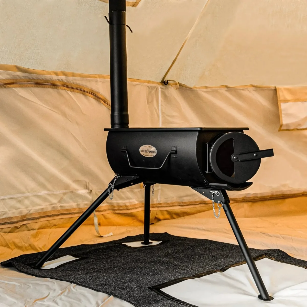 Portable Wood burning Stove with Glass Door