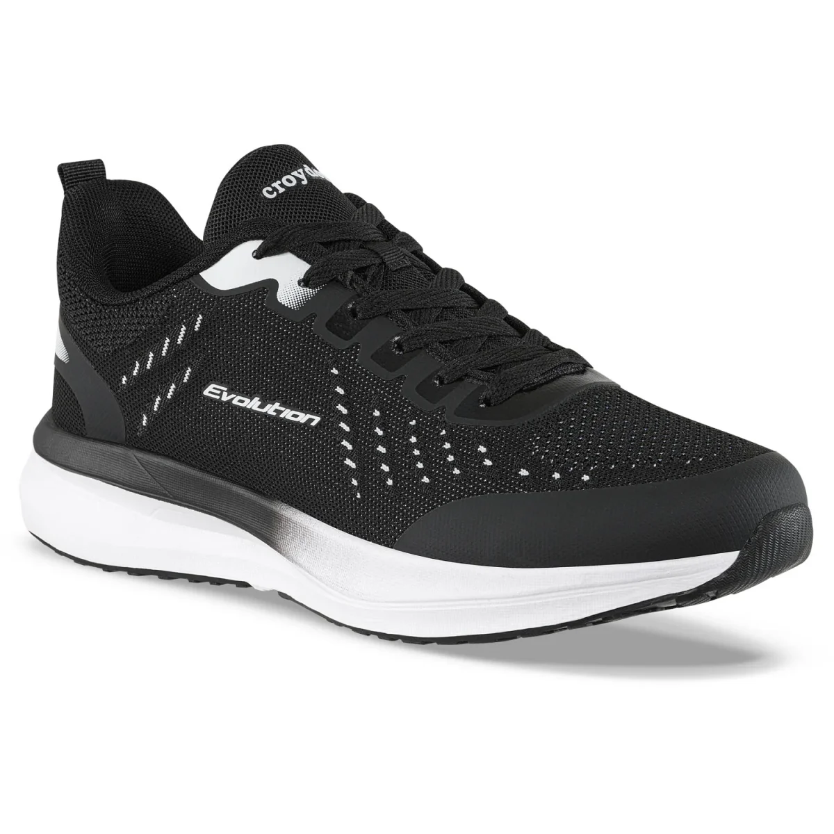 Tenis Running Deno Negro-Blanco Croydon para Hombre