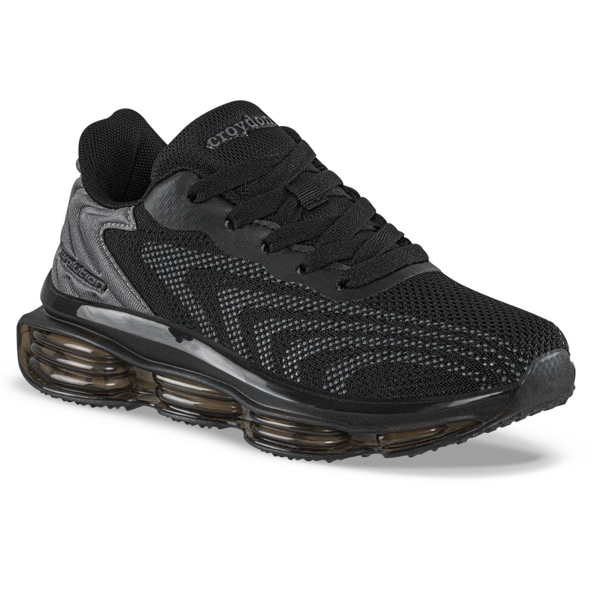 Tenis Running Ladano Negro-Gris Croydon para Niño - Imagen 2