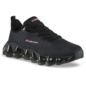 Tenis Running Sillux Negro-Negro Croydon para Niña