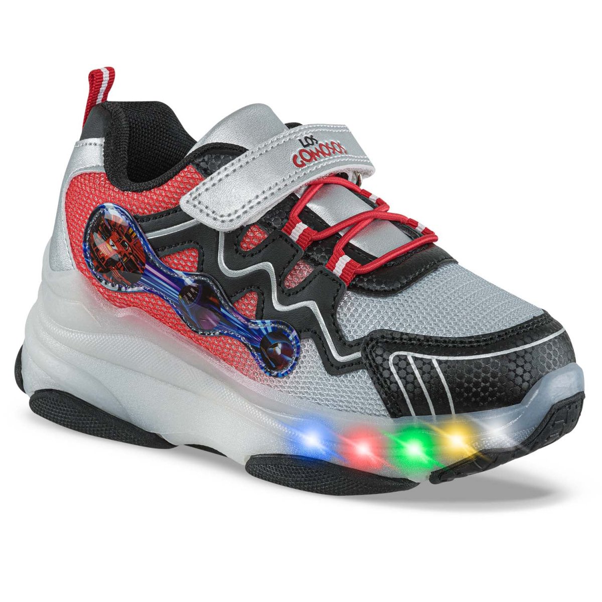 Tenis Patines Luces Morina Rojo Los Gomosos para Niño - Imagen 2