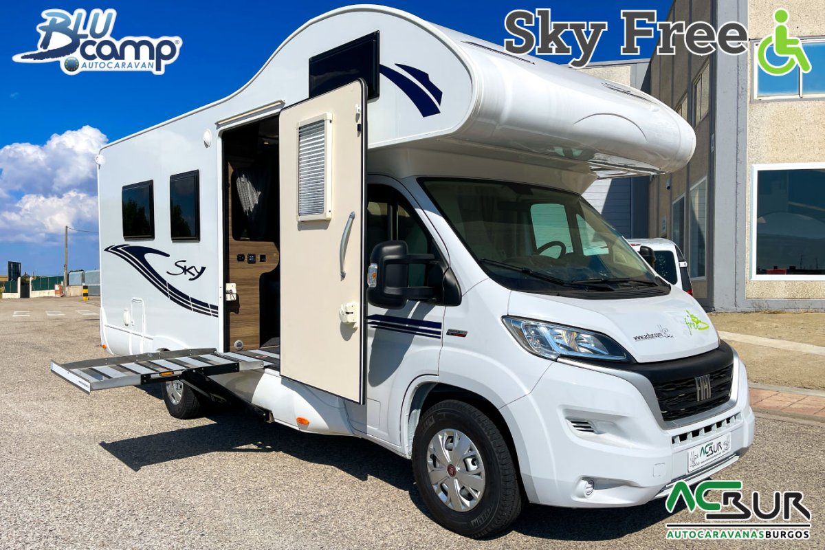 Autocaravana adpatada personas con movilidad reducida Blue Camp sky free - Imagen 2