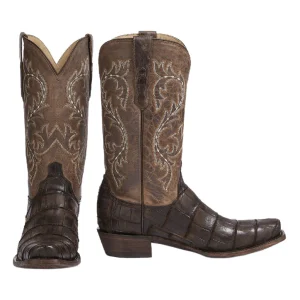 Botas Lucchese Burk M3195.74 Alligator Chocolate