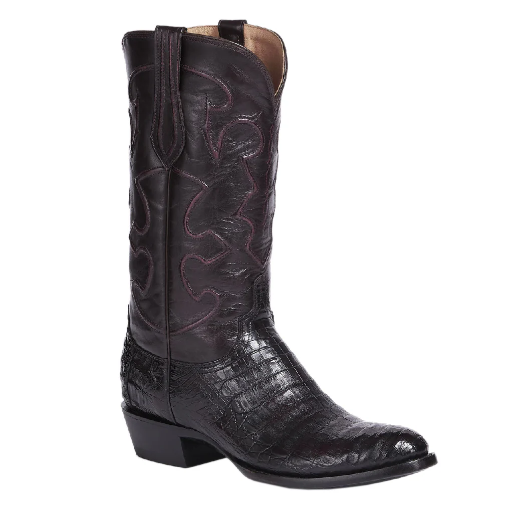Botas Lucchese Charles M1637.R4 Black Cherry Caiman - Imagen 5