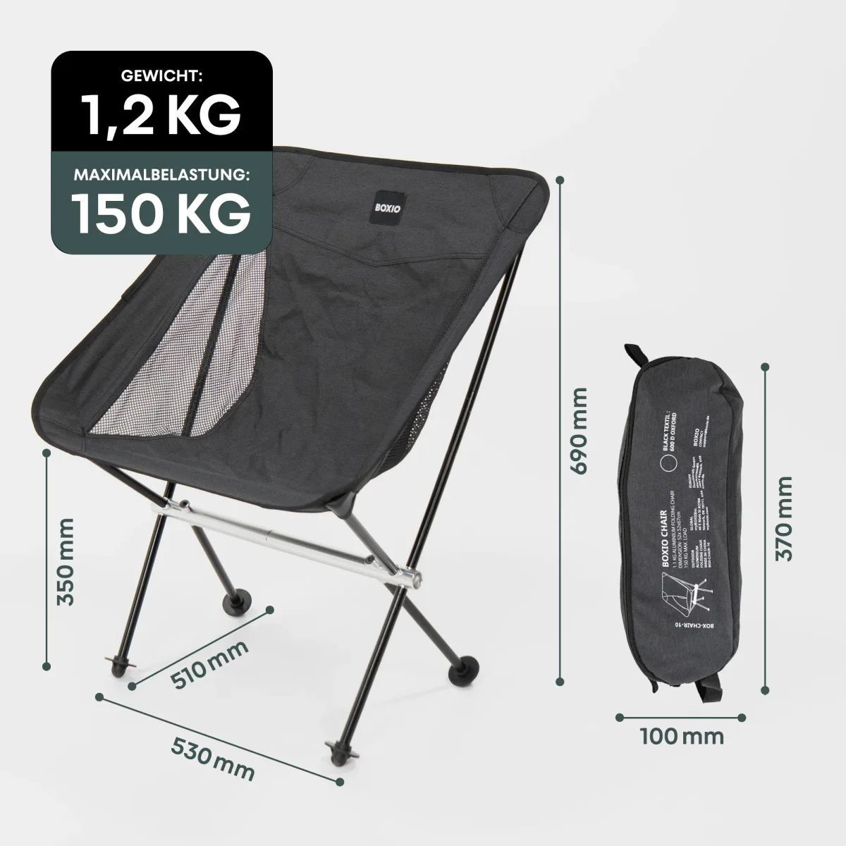 BOXIO CHAIR I silla de camping ultraligera - Imagen 4