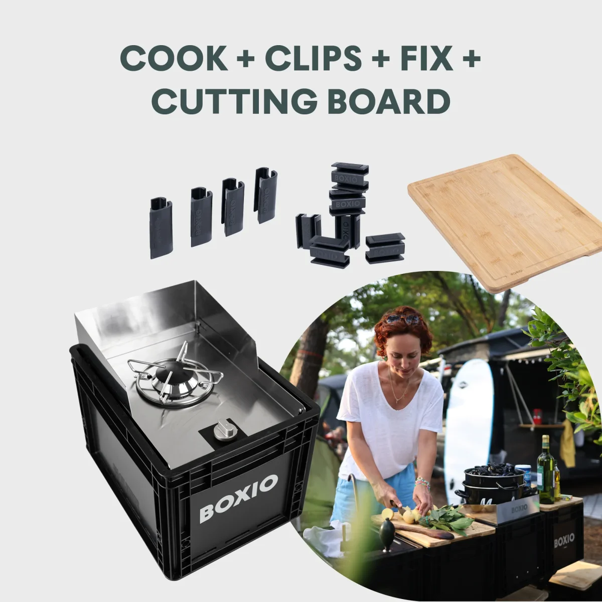 BOXIO KITCHEN PLUS I Cocina exterior móvil con altura de pie - Imagen 8