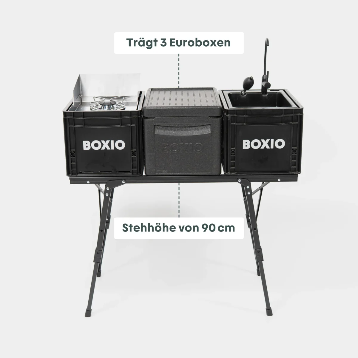 BOXIO KITCHEN PLUS I Cocina exterior móvil con altura de pie - Imagen 4