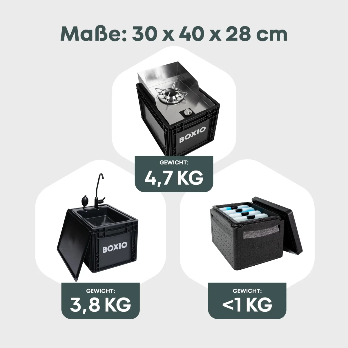 BOXIO KITCHEN PLUS I Cocina exterior móvil con altura de pie - Imagen 5