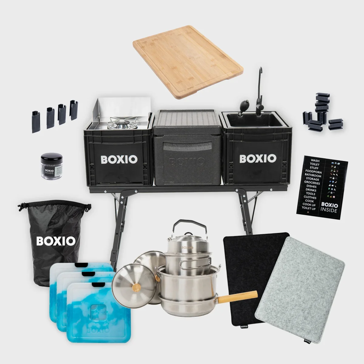 BOXIO KITCHEN PLUS I Cocina exterior móvil con altura de pie - Imagen 2