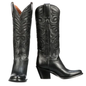 Botas Lucchese Womens Laurelie M5064.H38 Black Bovino