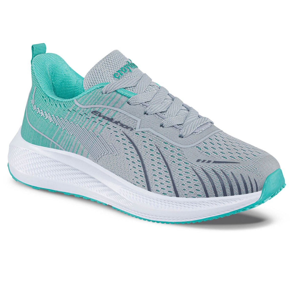 Tenis Running Arilly Gris-Agua Croydon para Niña - Imagen 2