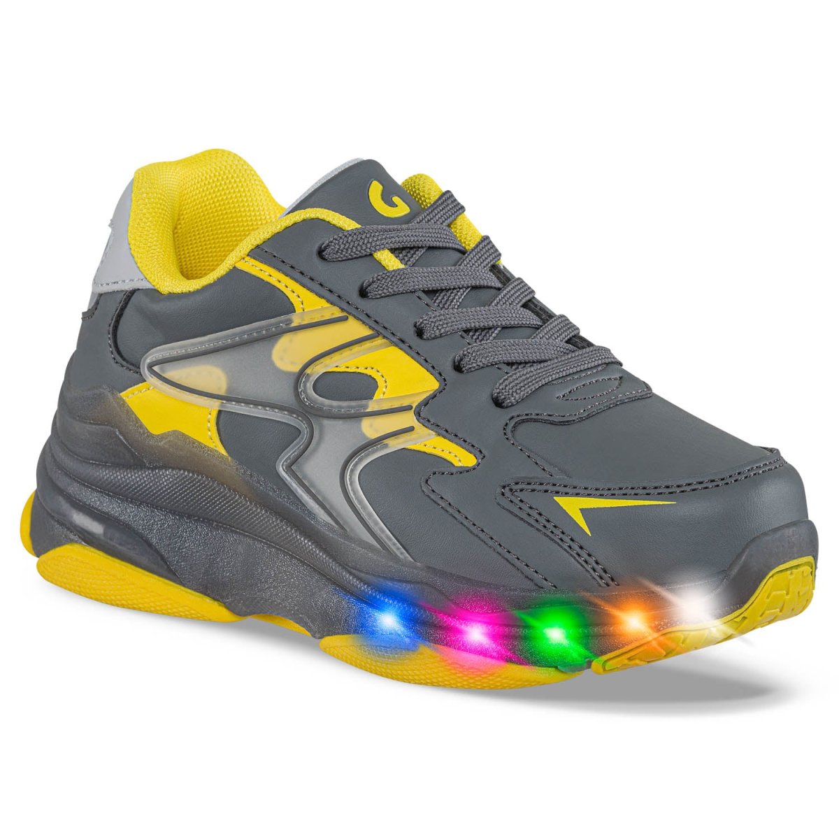 Tenis Patines Luces Yert Gris Osc Los Gomosos para Niño - Imagen 2