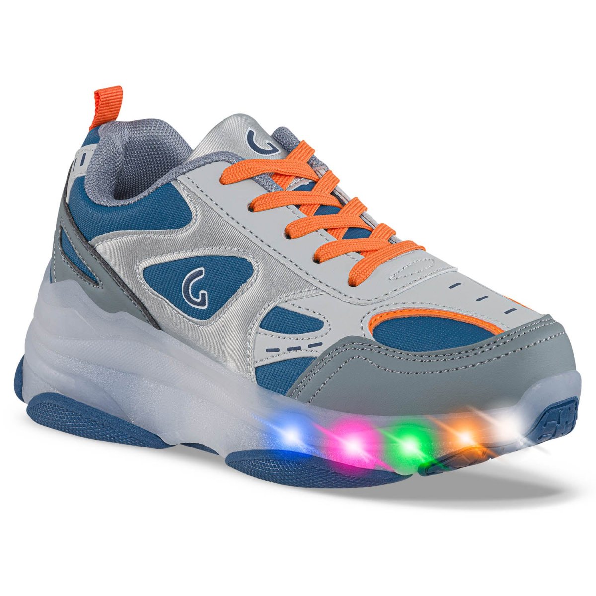 Tenis Patines Luces Fech Gris Los Gomosos para Niño - Imagen 2