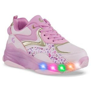 Tenis Patines Luces Lafta Rosa Los Gomosos para Niña