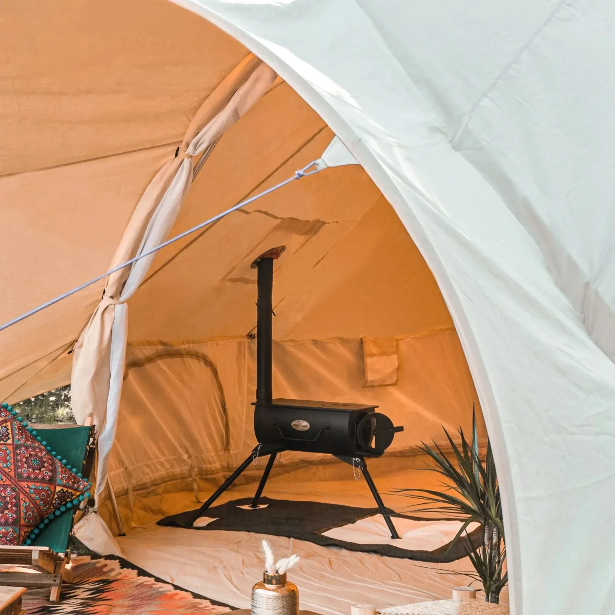 Portable Wood burning Stove with Glass Door - Imagen 3