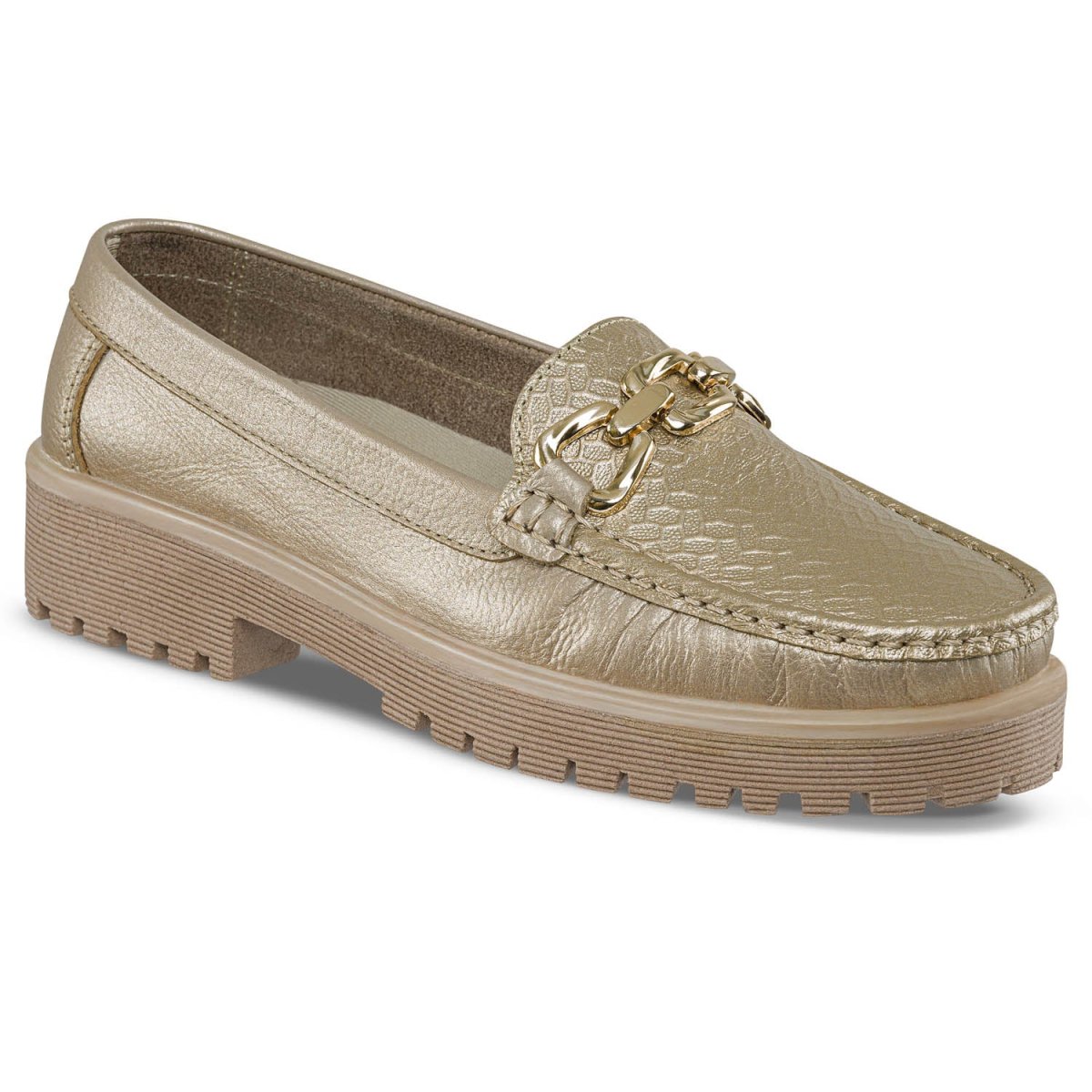 Mocasines Trina Oro Croydon para Mujer