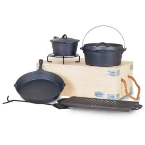 Cast Iron Camping Cooking Set 9 Piece