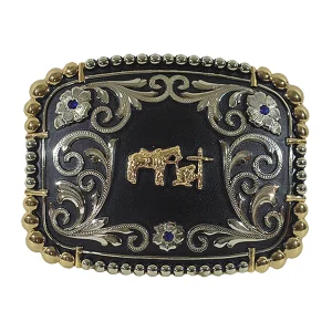 Hebilla Boss HB211 Oracion del Vaquero Fondo Negro