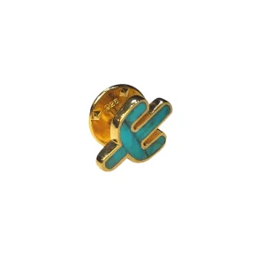 Pin Peyote Bird Mod Joshua Tree Pin Oro 14K Turquesa