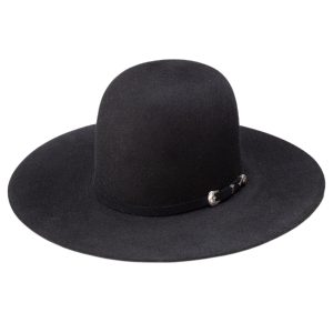 Resistol Midnight 6X Black Open Crown