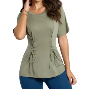 Blusa Claudia Verde Militar Croydon para Mujer