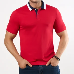 Camiseta Polo Lucas Rojo Croydon para Hombre