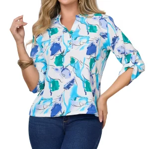 Blusa Erica Azul Croydon para Mujer
