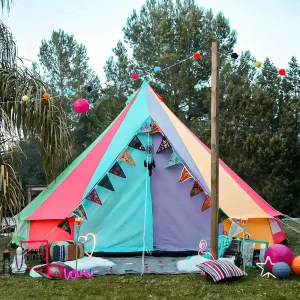 Multicolour Rainbow Classic Bell Tent
